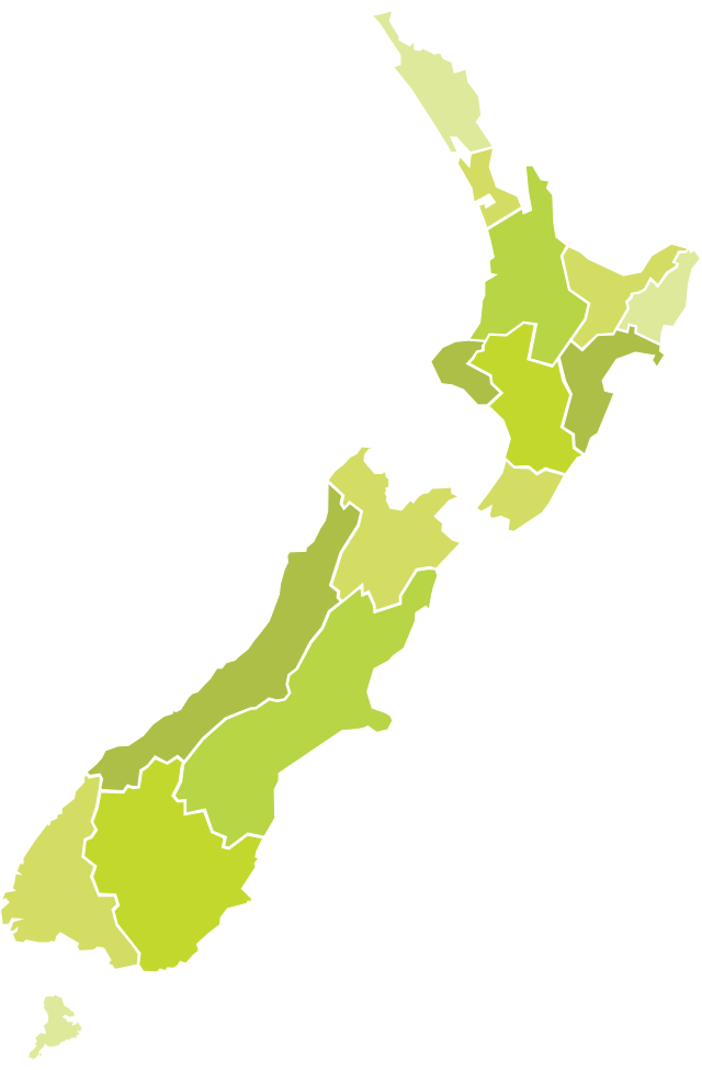 New Zealand regional map
